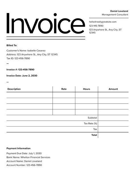 Free, printable, professional invoice templates to customize .